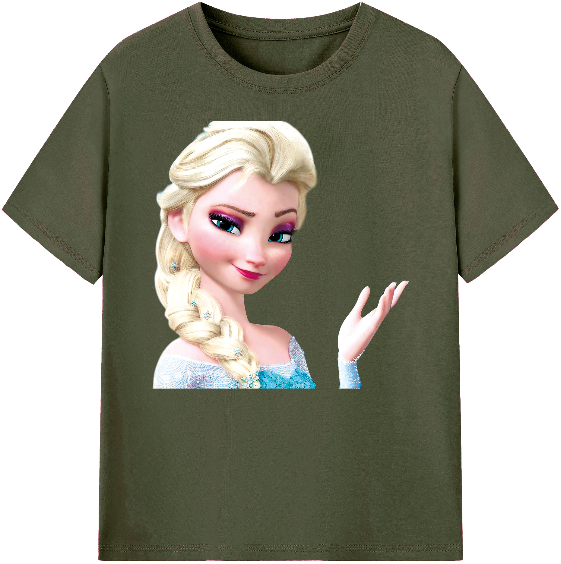 （画像用） アナと雪の女王 アンナ エルサ Frozen Anna Elsa 綿100％ メンズ半袖Tシャツ｜肌触りやわらか＆通気性
